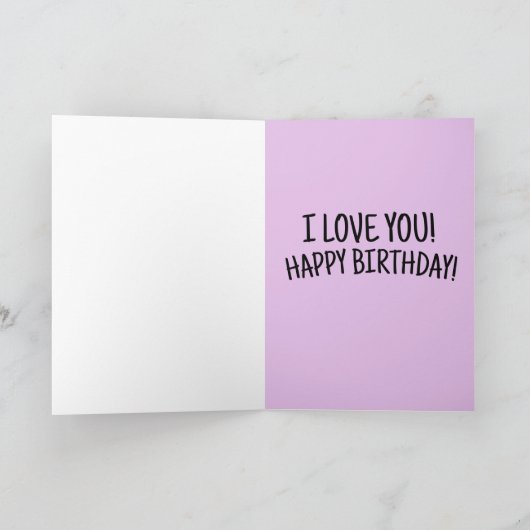 LAVENDER BIRTHDAY-WENSKAARTEN KAART (Binnen)