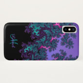 Lavender Blauwgroen Fractal Persoonlijk iPhone X H Case-Mate iPhone Case (Achterkant (horizontaal))