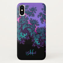 Lavender Blauwgroen Fractal Persoonlijk iPhone X H