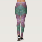 Lavender & Blauwgroen Groen personaliseer de kwali Leggings (Achterkant)