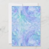 Lavender Blauwgroen Waterverf Bat Mitzvah Kaart (Achterkant)