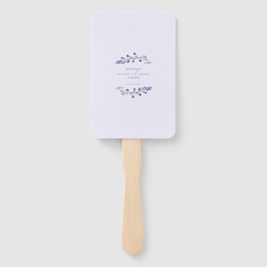 Lavender Bliss Elegant Waterverf Programma Handwaaier (Achterkant)