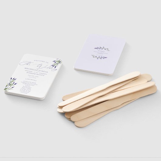 Lavender Bliss Elegant Waterverf Programma Handwaaier (Niet-gemonteerd)