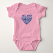 Lavender Bloemen Hart Romper (Voorkant)