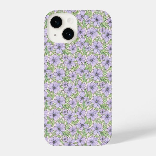 Lavender Bloom Floral iPhone Hoesje (Achterkant)