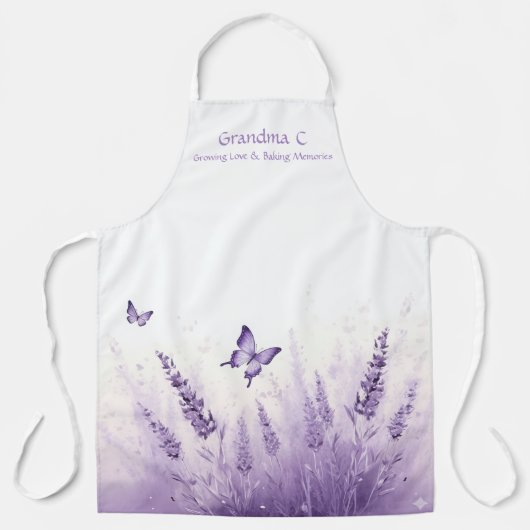 Lavender Bloom Grandma  Schort (Voorkant)