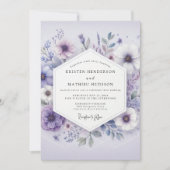 Lavender Bloom Meadow Wedding Kaart (Voorkant)