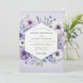 Lavender Bloom Meadow Wedding Kaart (Staand voorkant)
