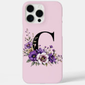 Lavender Bloom: Monogram Aanvangsletter 'C'  Case-Mate iPhone Case (Achterkant)
