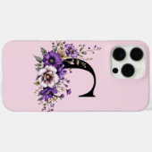 Lavender Bloom: Monogram Aanvangsletter 'C'  Case-Mate iPhone Case (Achterkant (horizontaal))