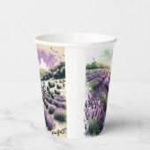 Lavender Bloom Serenity Mug  Papieren Bekers (Rechts)