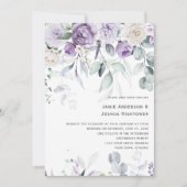 Lavender Blooms Wedding Kaart (Voorkant)