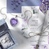 Lavender Blooms Wedding Kaart