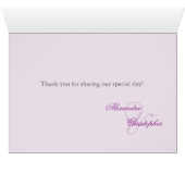 Lavender Blossom Flowers Romantic Table Place Card (Binnen Horizontaal (Onder))