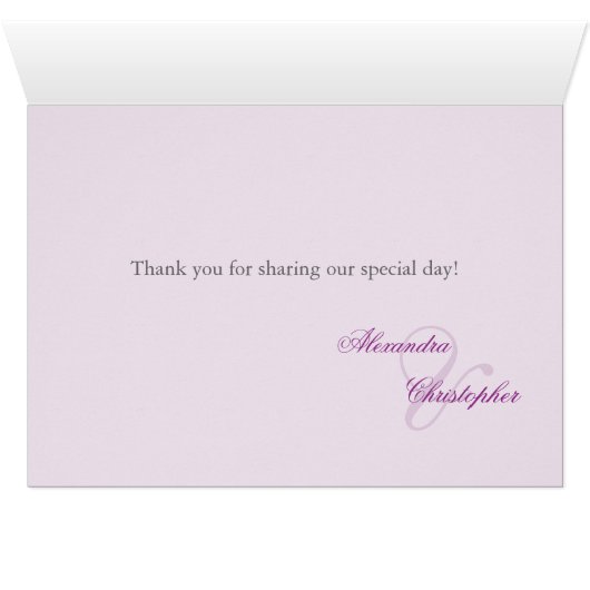 Lavender Blossom Flowers Romantic Table Place Card (Binnen Horizontaal (Onder))