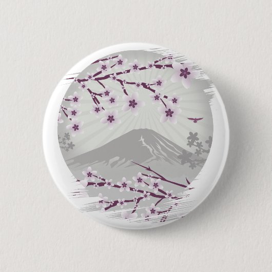 Lavender Blossom Ronde Button 5,7 Cm (Voorkant)