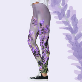 Lavender Blossoms Floral Botanische Lila Leggings
