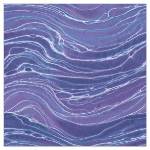 Lavender Blue Abstract Waves Pattern Stof