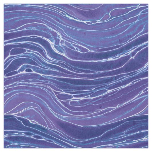 Lavender Blue Abstract Waves Pattern Stof (Swatch)