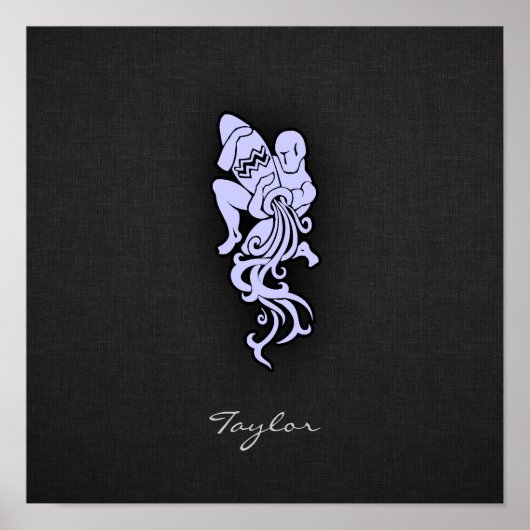 Lavender Blue Aquarius Poster (Voorkant)