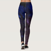 Lavender Blue en Black Abstract Dance Leggings (Achterkant)