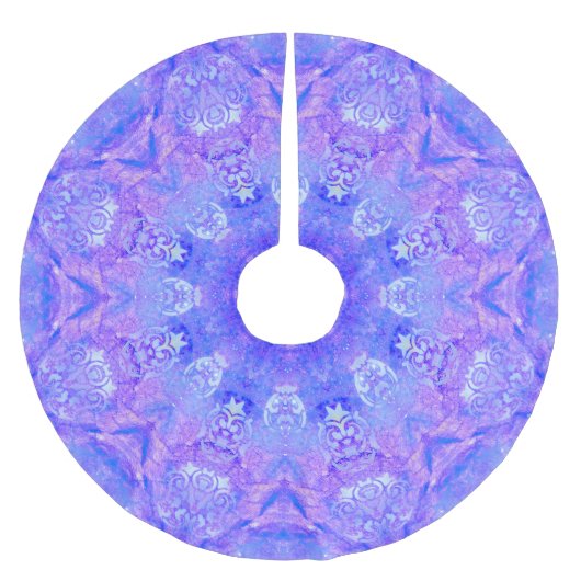 Lavender Blue en Sneeuwpatroon Kerstboom Rok (Voorkant)