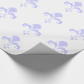 Lavender Blue Fleur-de-lis Cadeaupapier (Hoek)