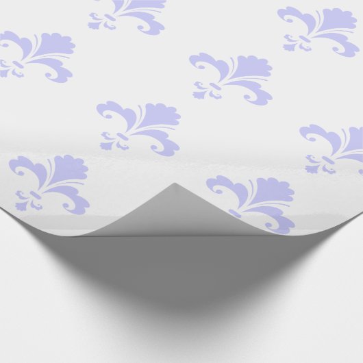 Lavender Blue Fleur-de-lis Cadeaupapier (Hoek)