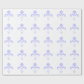 Lavender Blue Fleur-de-lis Cadeaupapier (Vlak)