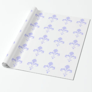 Lavender Blue Fleur-de-lis Cadeaupapier