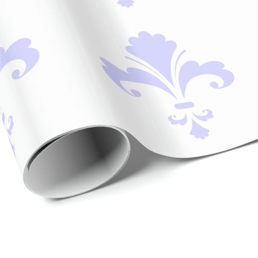 Lavender Blue Fleur-de-lis Cadeaupapier (Rol Hoek)