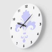 Lavender Blue Fleur-de-lis Grote Klok (Hoek)