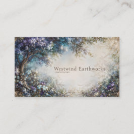 Lavender Blue Floral Grove Romantic Fantasy Visitekaartje