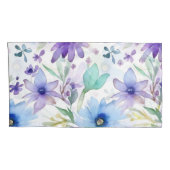 Lavender & Blue Floral Kussensloop (Achterkant-Rechts)