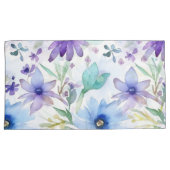 Lavender & Blue Floral Kussensloop (Voorkant-Rechts)
