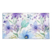 Lavender & Blue Floral Kussensloop (Achterkant-Links)
