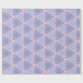Lavender & Blue Geometric Star Maze Pattern Cadeaupapier (Vlak)