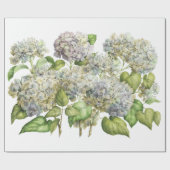 Lavender Blue Hydrangea Botanical Floral Bouquet Cadeaupapier (Vlak)