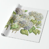 Lavender Blue Hydrangea Botanical Floral Bouquet Cadeaupapier (Uitgerold)