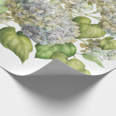 Lavender Blue Hydrangea Botanical Floral Bouquet Cadeaupapier (Hoek)