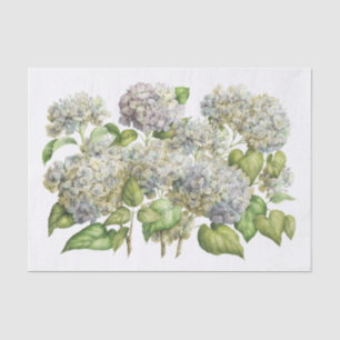 Lavender Blue Hydrangea Botanical Floral Bouquet Tissuepapier