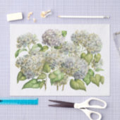 Lavender Blue Hydrangea Botanical Floral Bouquet Tissuepapier (Craft)