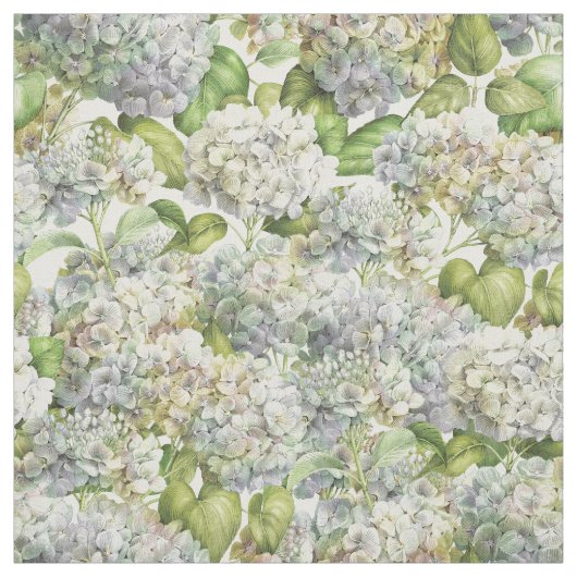  lavender Blue Hydrangea Floral Pattern Stof (Swatch)