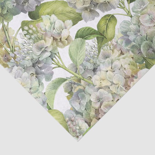 Lavender Blue Hydrangea Floral Tissuepapier (Detail)