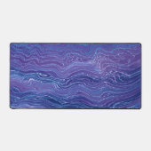 Lavender Blue Lace Marble Acrylic Abstraction Bureaumat (Voorkant)