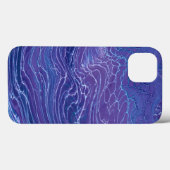 Lavender Blue Lace Marble Acrylic Abstraction Case-Mate iPhone Case (Achterkant (horizontaal))