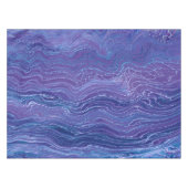 Lavender Blue Lace Marble Acrylic Abstraction Tafelkleed (Voorkant (Horizontaal))