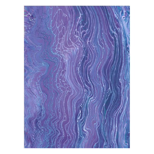 Lavender Blue Lace Marble Acrylic Abstraction Tafelkleed (Voorkant)