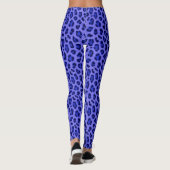 Lavender Blue Leopard Animal Print Skin Patroon Leggings (Achterkant)