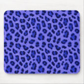 Lavender Blue Leopard Animal Print Skin Patroon Muismat (Voorkant)